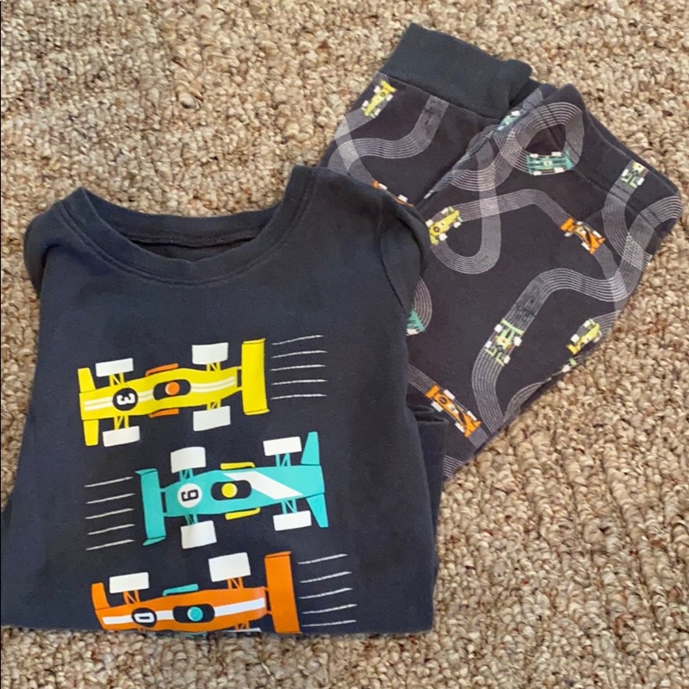 Race car pajama set; long sleeve; great condition
